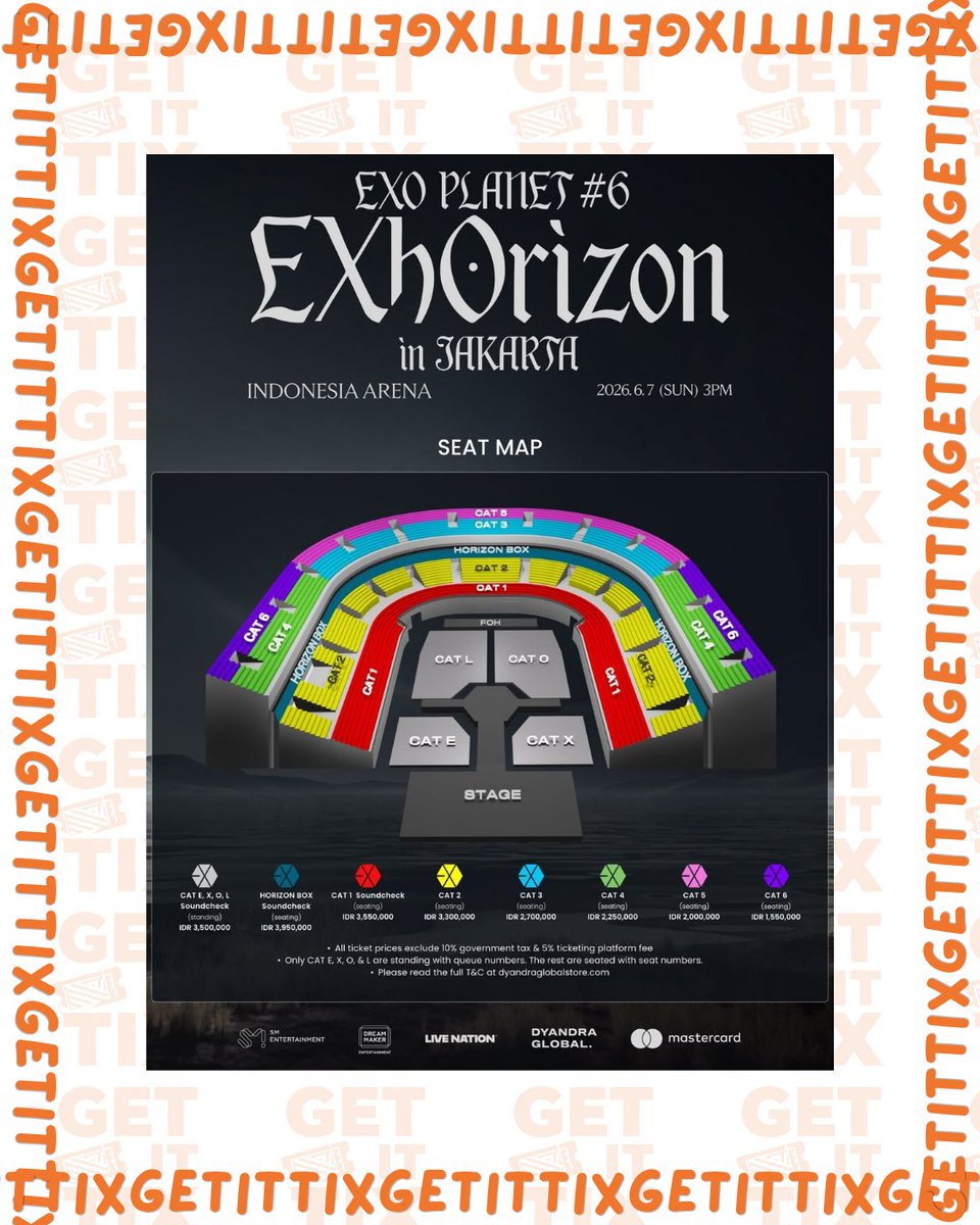 getittix's tweet photo. OPEN JASTIP/JASWAR EXHORIZON IN JAKARTA ✨

​✅ Trusted &amp; Amanah
✅ Fee 250k 
✅️ self payment (presale) / fullpayment (gensale) 
✅️ data pribadi customer/tim 

​LIMITED SLOT! DM NOW 📩 https://t.co/MjrURJWIXA