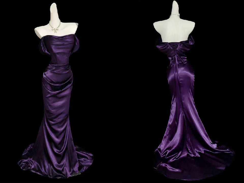 promfaststore's tweet photo. Mermaid Off Shoulder Satin Purple Long Prom Dress, Purple Formal Dress https://t.co/jXfD3iOOi9