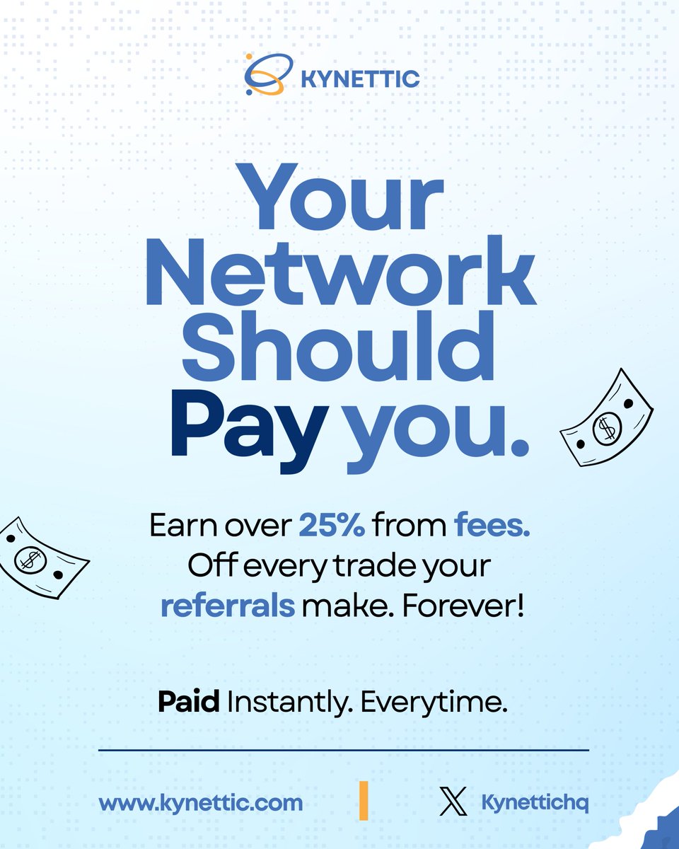 kynettichq's tweet photo. 🎁Congrats, you just received a welcome Bonus🎉.
Because you traded $10+ as your first trade.

But more than the welcome bonus, you loved the experience trading your assets instantly without delays or drama 😮‍💨

You decide to invite friends 😄
Friends also get welcome bonus while you EARN over 25% from fees everytime they trade on Kynettic.
Everyone is winning💸

Paid Instantly✅
Start today - https://t.co/rH5RMTOXo5