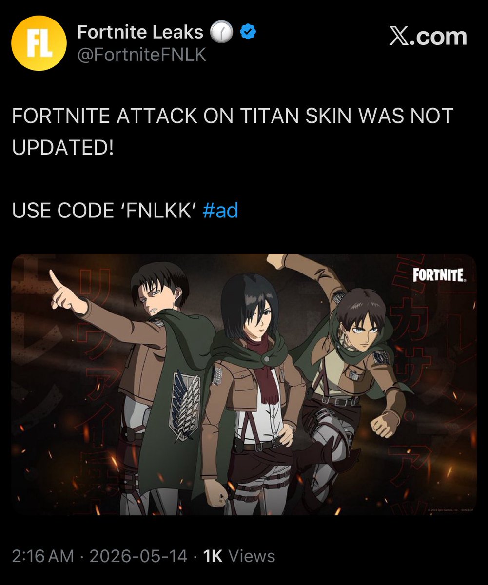 Bring aot back to fort tweet media