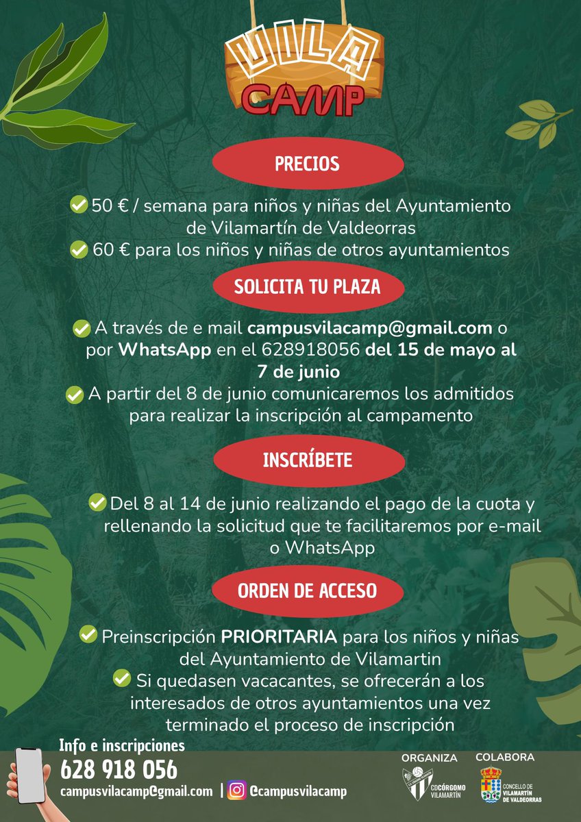 CdCorgomo's tweet photo. ⚠️Abrimos PRE INSCRIPCIÓN para niños y
niñas no internos (con horario de 09:00 a 14:00 de lunes a viernes)

🚨PLAZAS LIMITADAS

https://t.co/u8XLb6usQT https://t.co/1aZVFXTE2W