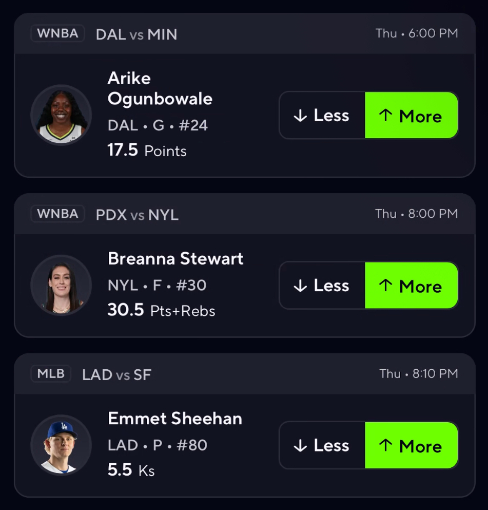 billhpicks's tweet photo. Prize Picks NBA Play Of The Day🔥

Arike Ogunbowale Over 17.5 Pts
Breanna Stewart Over 30.5 Pts+Rebs
Emmet Sheehan Over 5.5 Strikeouts

Play $5 on Prize Picks, get $50

Claim It Here With Code BHP👇
https://t.co/mWsL5JilOr https://t.co/EnIQDKLphR