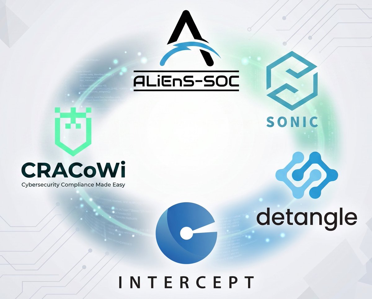 SONICProject_EU's tweet photo. 🚨 5 EU #Cybersecurity projects are joining forces to explore new synergies! 🤝Proud to announce a collaborative partnership between @SONICProject_EU , @DETANGLEproject, @CRACoWiProject, @ALiEnSSOC, INTERCEPT. We share one common goal building a safer digital Europe🛡️💻#EU #ECCC https://t.co/Y7wevzcok0