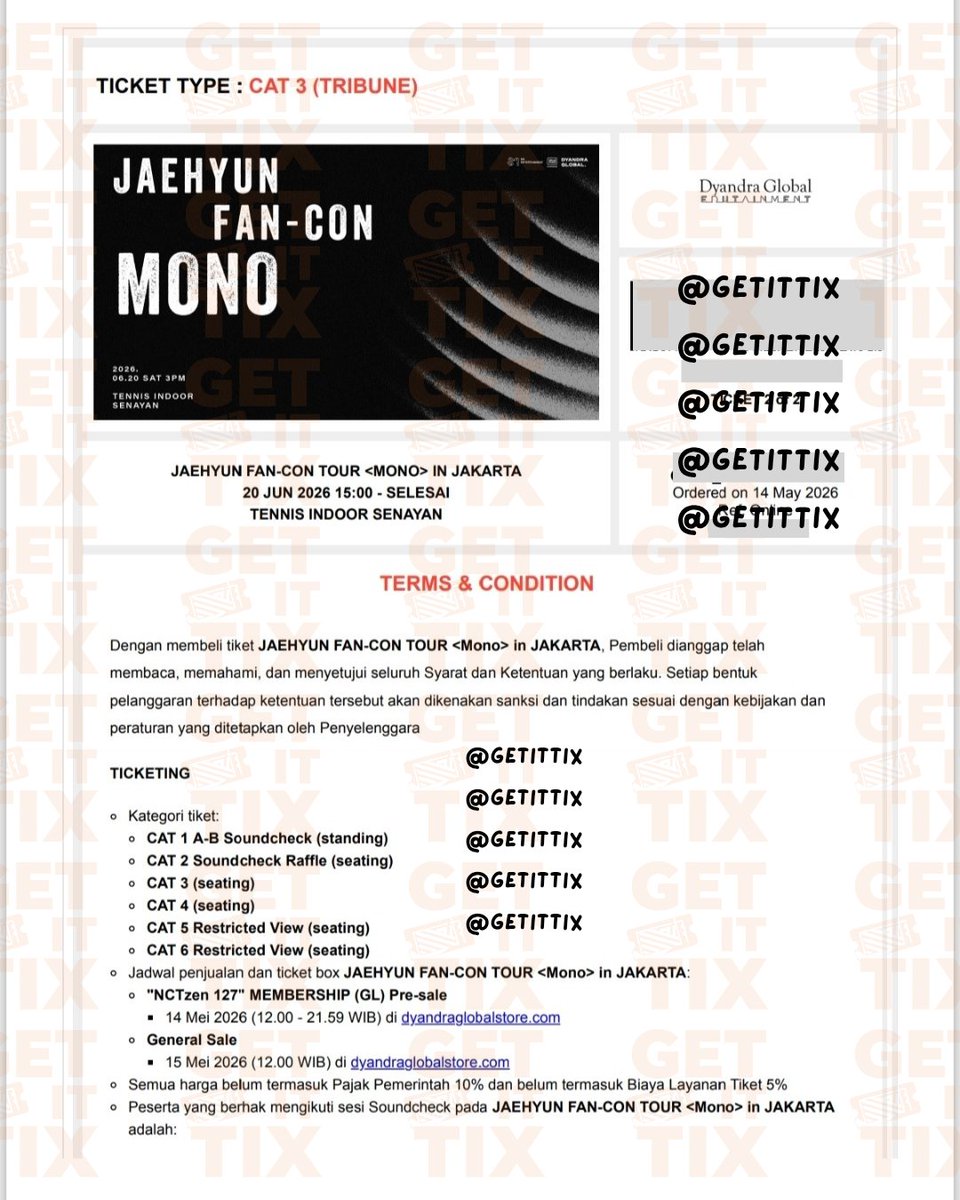 getittix's tweet photo. Jaehyun Fan-con mono in Jakarta (presale) SECURED ✅️✅️ https://t.co/7SVWlKSxfh