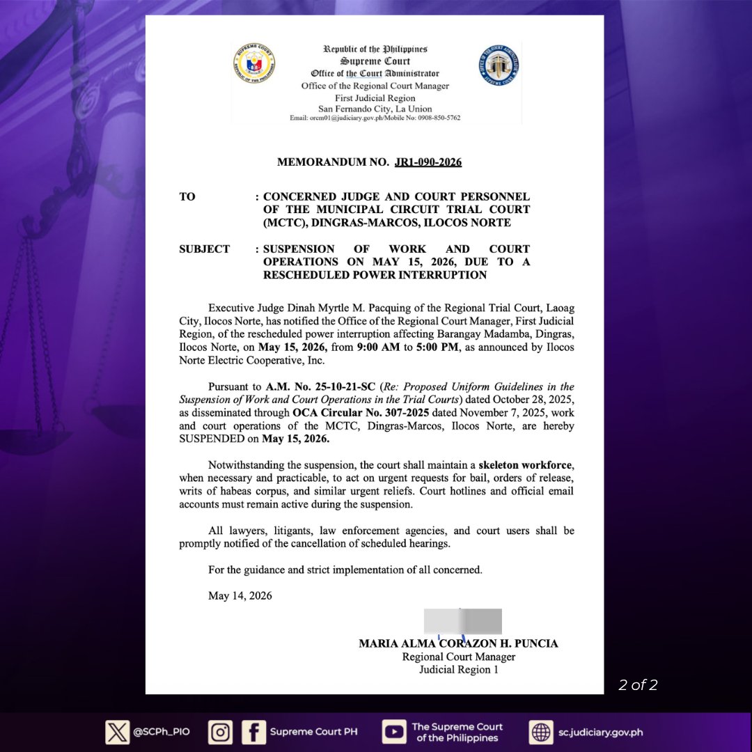 Philippine Supreme Court Public Information Office tweet media