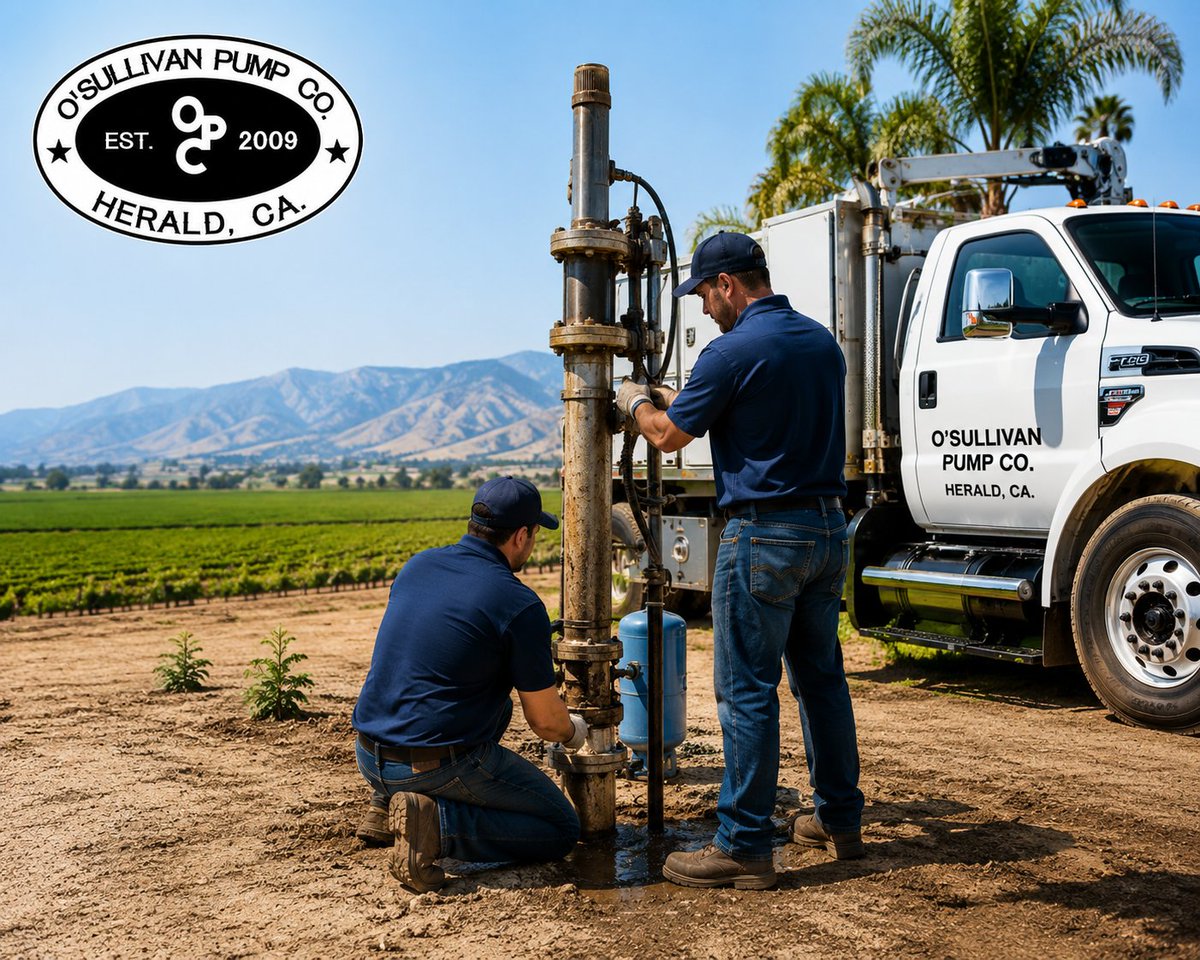 ChelseaOSulliv7's tweet photo. When your water stops, we start. Our Well system repair California covers everything from electrical troubleshooting to pipe replacements. O’Sullivan Pump Co. offers fast, reliable service to diagnose. Visit: https://t.co/cD6tpJit1k
#wellsystemrepaircalifornia #wellrepair https://t.co/f4q0OxK1ij