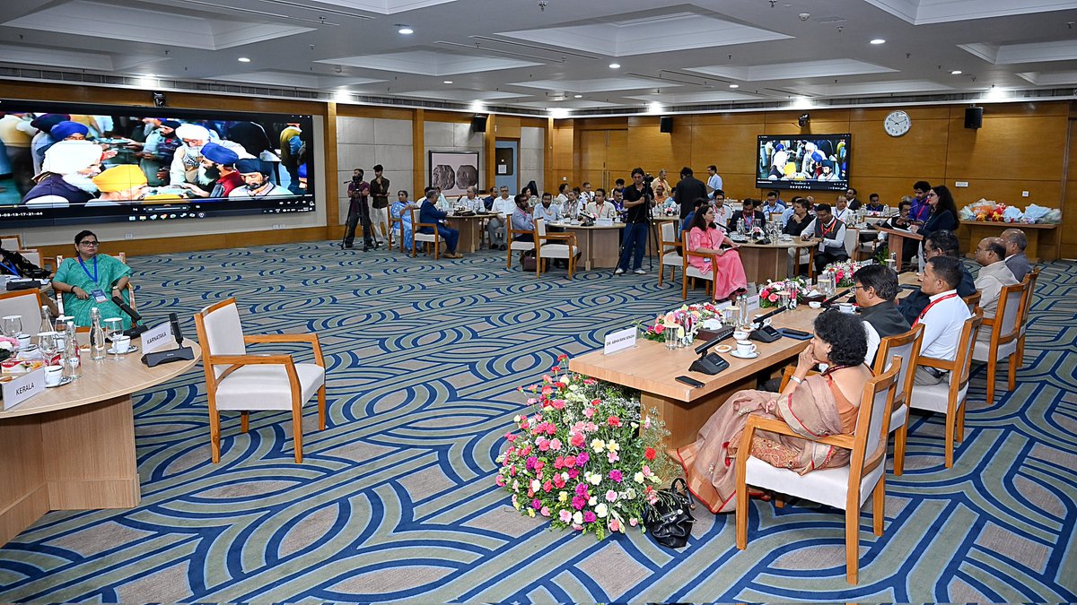 MOMAIndia's tweet photo. The Ministry of Minority Affairs organised a National Conclave on “Minorities Welfare - Inclusive Development through AI for Viksit Bharat” under the vision of “Bhagidaari Se Bhaagyoday”.

The Conclave has been chaired by Dr. Srivatsa Krishna, Secretary, MoMA, in the presence of Shri Ashim Kumar Modi, Joint Secretary; Shri S.P. Roy, Joint Secretary; Shri Ram Singh, Joint Secretary; Shri Mohammad Afzal, Joint Secretary; and Dr. Abha Rani Singh, CMD, NMDFC, along with representatives from States/UTs and senior officials from various Ministries of the Government of India.

The discussions focused on strengthening implementation, improving coordination, and exploring the role of technology and AI-enabled solutions in improving delivery, monitoring and outreach of the Ministry’s schemes at the ground level. 

The session included presentations on MoMA’s schemes and initiatives, a showcase of the Ministry’s ongoing work, and interactions with participating States/UTs on practical challenges, feedback and possible digital interventions for better governance and service delivery. The Ministry of Skill Development and Entrepreneurship also presented its key schemes and initiatives during the session.

#MinorityAffairs #BhagidariSeBhagyoday #ViksitBharat2047 #MinorityAffairs #AIForDevelopment

@KirenRijiju @RijijuOffice @GeorgekurianBjp @MSDESkillIndia @mygovindia @NMDFCIndia @PIB_India @PIBMinAffairs