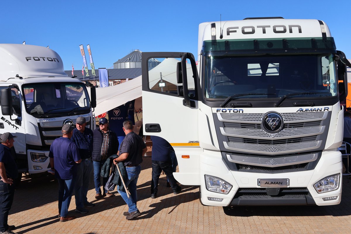 FotonSA's tweet photo. Day 2 at NAMPO and what a success!
We officially launched the all-new Auman 560 &amp; the Miler Lite &amp; the response was incredible!

Let’s do it again today! Visit us at Stand F18.

#FotonSA #NAMPO2026 #Auman560 #Miler #Agriculture #Trucking #Logistics #CommercialVehicles #Farming https://t.co/FmnLTAYp4f
