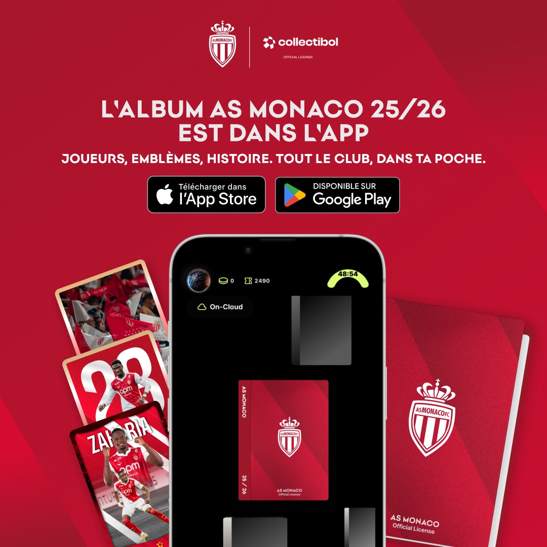 AS_Monaco's tweet photo. 🤝 AS Monaco rejoint 𝐂𝐨𝐥𝐥𝐞𝐜𝐭𝐢𝐛𝐨𝐥. Premier club de Ligue 1 sur l'app.

Joueurs, emblèmes, supporters. L'héritage du club en 3 chapitres. 𝐀̀ 𝐭𝐨𝐢 𝐝𝐞 𝐜𝐨𝐥𝐥𝐞𝐜𝐭𝐢𝐨𝐧𝐧𝐞𝐫.