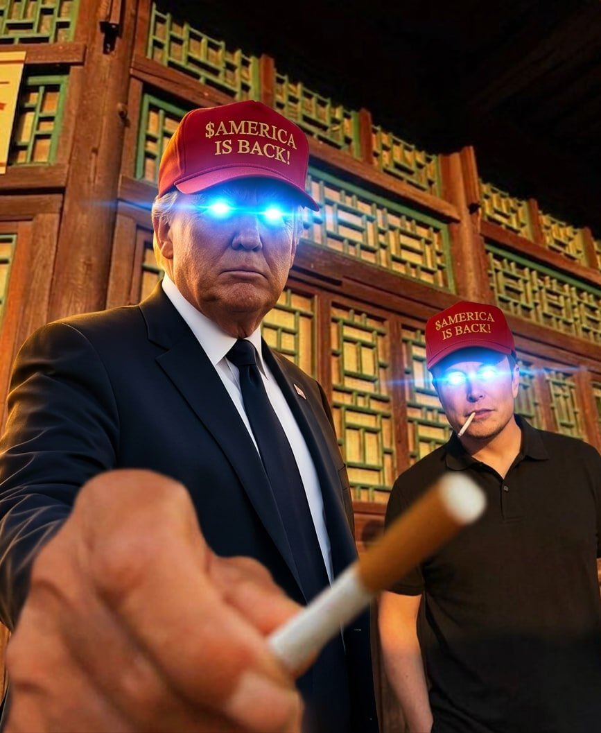 USAFORTHEWIN_'s tweet photo. @cb_doge Elon Trump and X 

$America is back https://t.co/Dr5a9uN10p