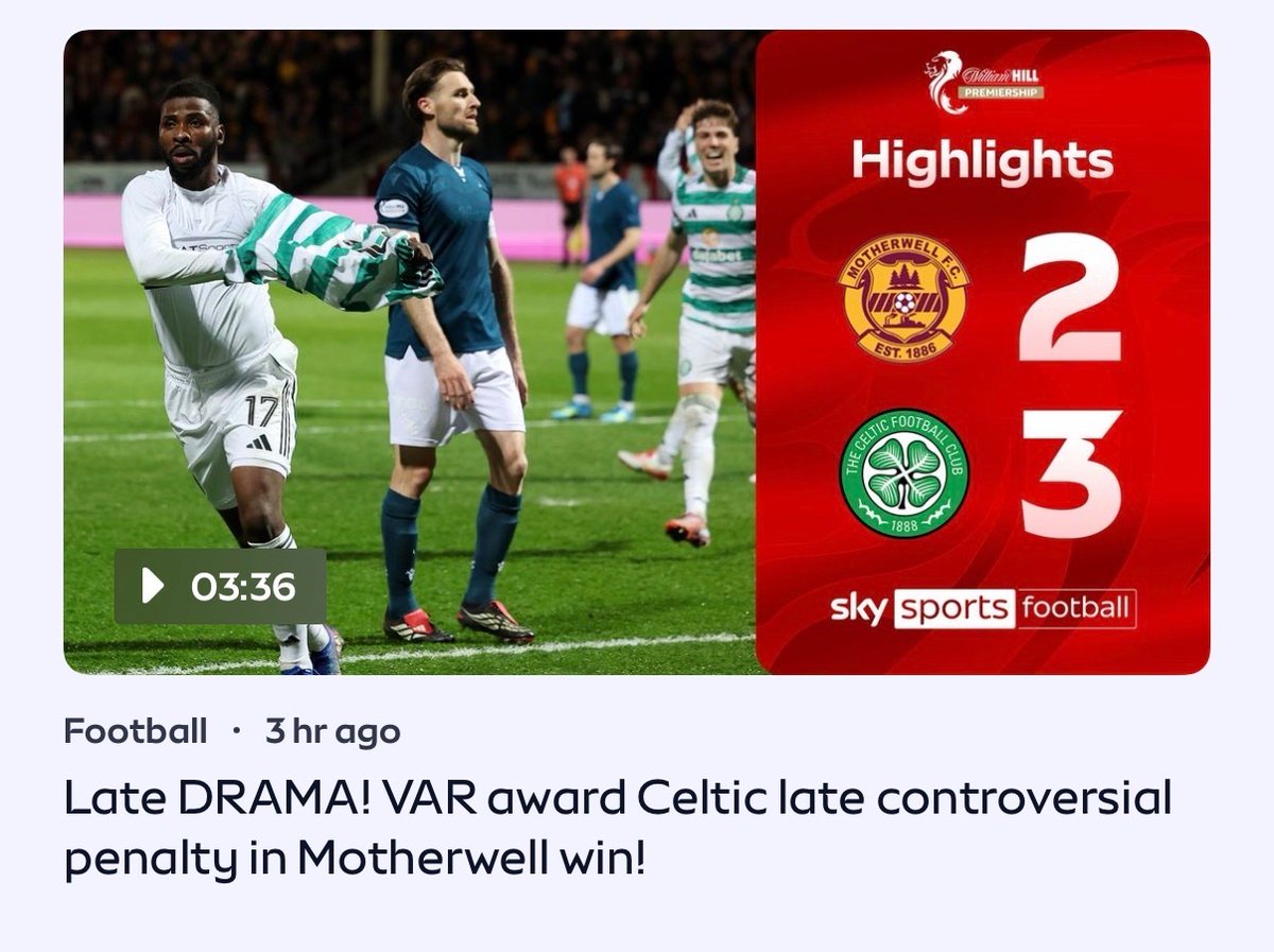 garyatkinson82's tweet photo. Why are the headlines saying #VAR awarded @CelticFC a penalty? The referee awarded it after he reviewed it. Yes, the VAR was probably incorrect to suggest a review but the referee changed his mind because he saw a ‘clear and obvious’ error 🤦🏻‍♂️ https://t.co/1cxDcNCdVE