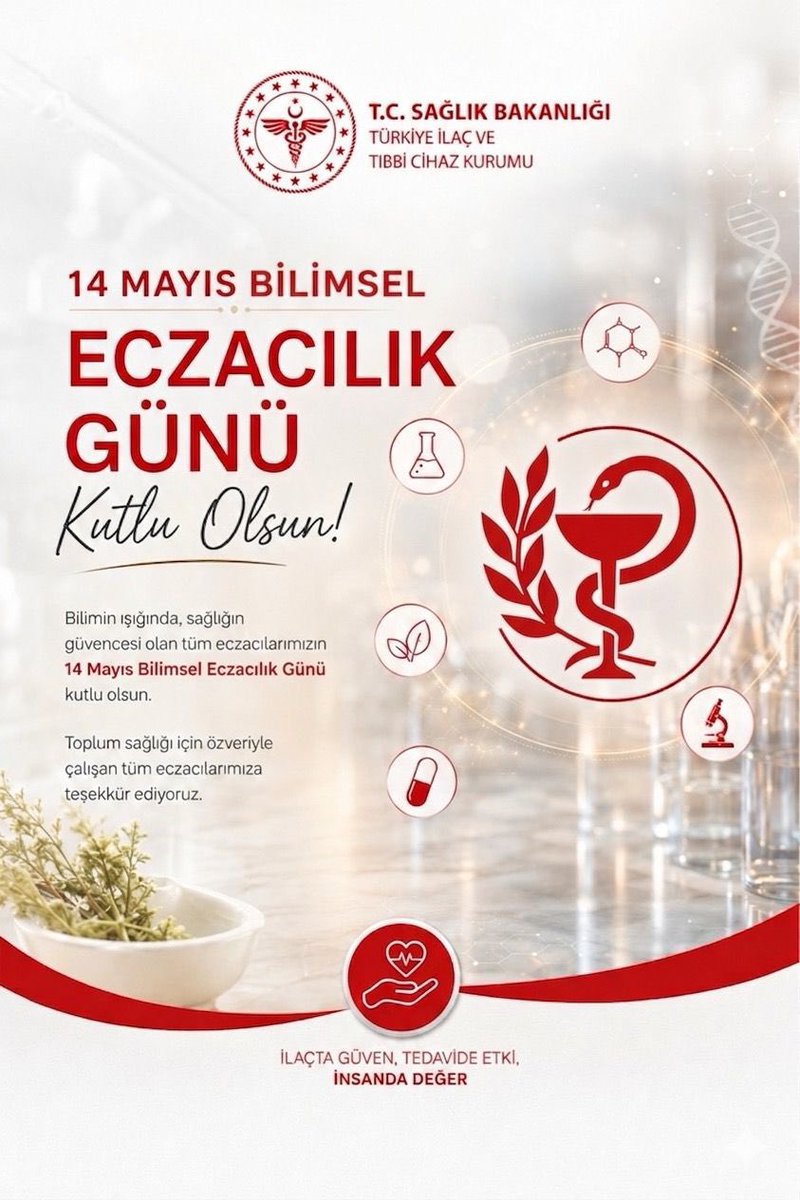 titckgovtr's tweet photo. 14 Mayıs Bilimsel Eczacılık Günü Kutlu Olsun! https://t.co/tCdWrVK3u4