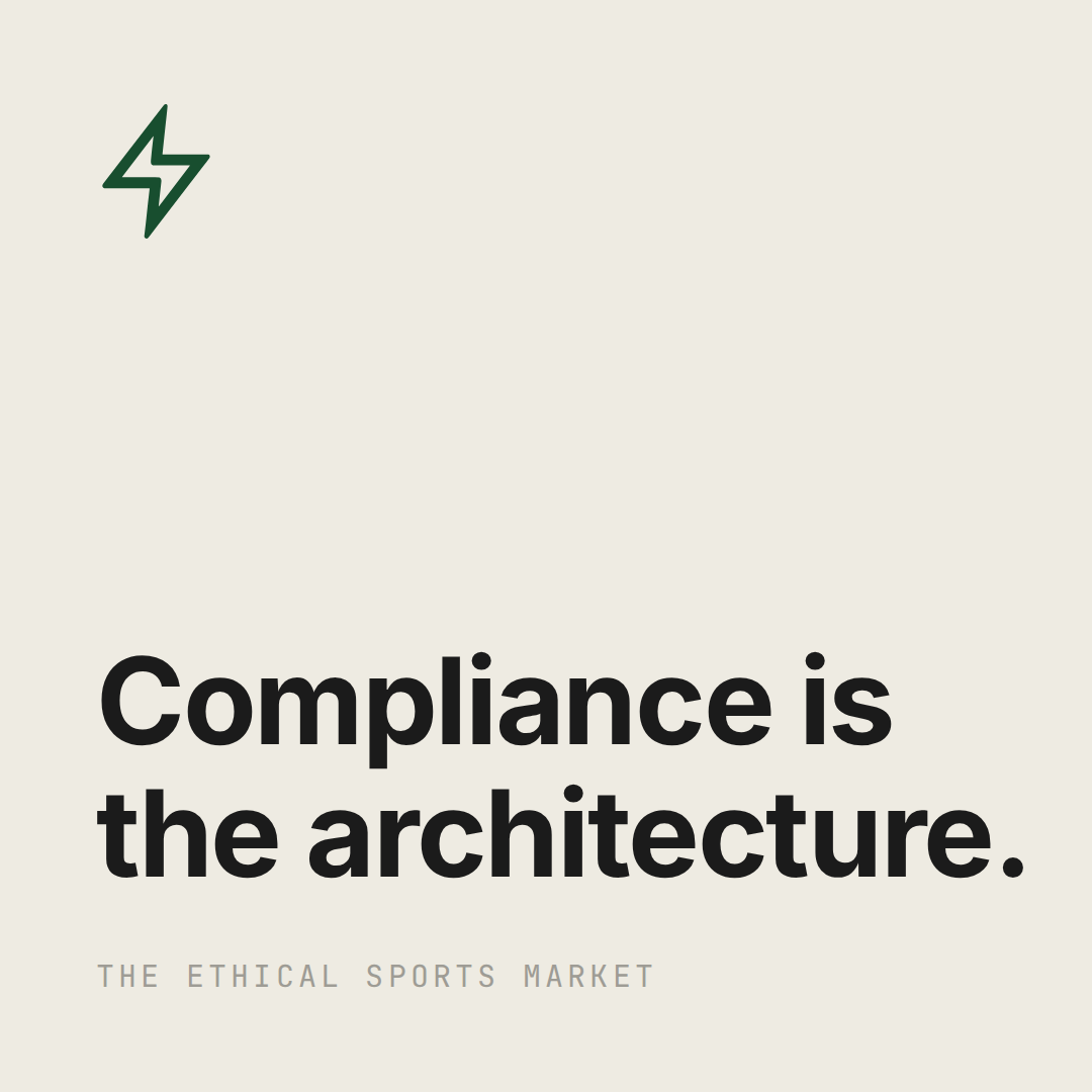 ShareMatchOffcl's tweet photo. Compliance is the architecture. 

When ethical compliance is the design parameter, not the wrapper around it, the resulting market behaves differently from one engineered for speculation and retro-fitted with policy. 

ShareMatch was designed from inception to follow ethical compliance rules. Adhering to Islamic finance principles. Built against AAOIFI standards. Validated by a formal Fatwa, issued by an independent Shariah Advisory Board. 

The structure is the principle. 

Register for Early Access: https://t.co/m9BqrZJ1H6 

— the ethical sports market. 
https://t.co/m9BqrZJ1H6 

#ShareMatch #SportFi #IslamicFinance #EthicalInvesting #AAOIFI