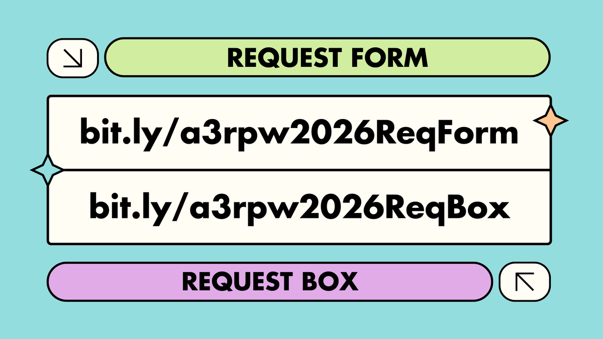 a3fanweeks's tweet photo. While we're finalizing the prompts for this year, maybe you want to offer your own? We're opening our request form and request box this year, linked below! 👇👇 https://t.co/x9loKKWIw4