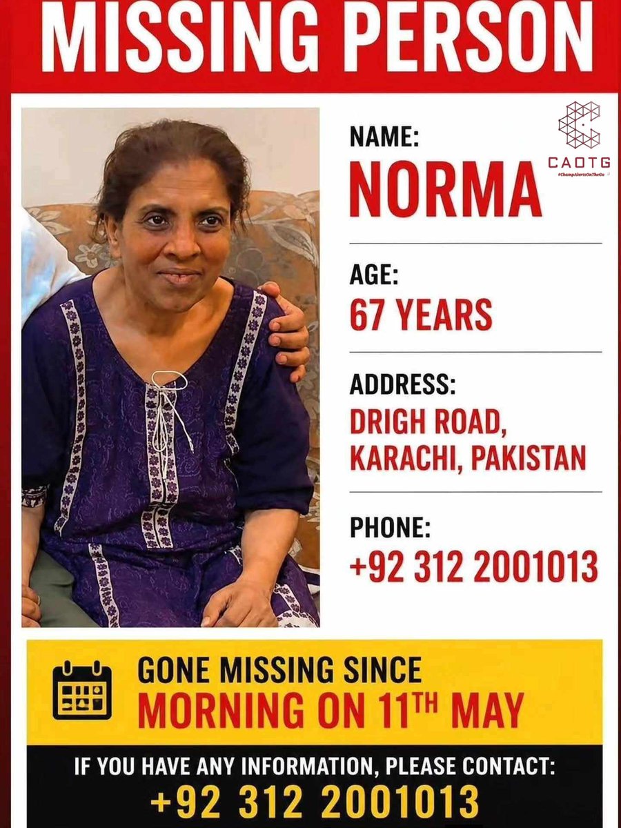 shaheryarhassan's tweet photo. #MissingAlerts #MandiBhauddin #Rawalpindi #Karachi
📍M. Abubakar
📍Sonia Aurangzeb
📍Norma. #ChampAlertsOnTheGo #CAOTG https://t.co/cSW8PUyQKg