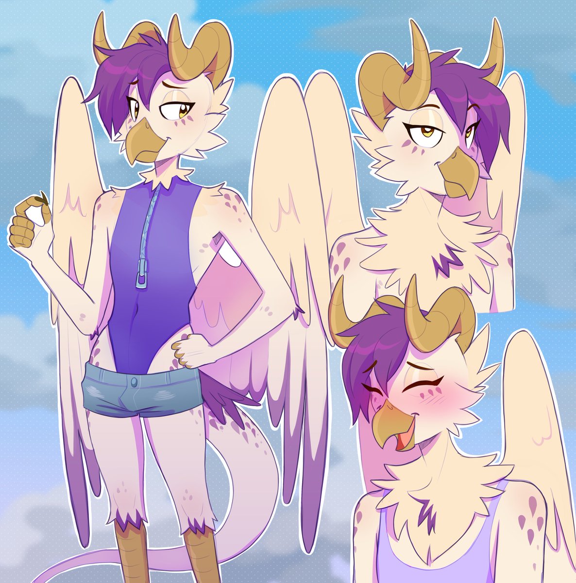 Harks_goob's tweet photo. Comm from @heresvix 
Guh the choice of clothing they gave me is emaculate ^w^ https://t.co/YTL7lW9DWE