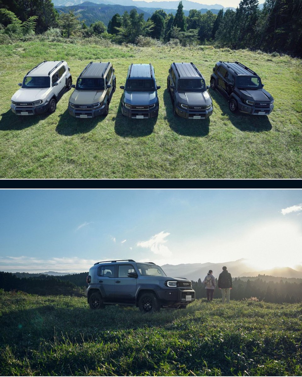 MobilityToyama's tweet photo. ＼ 🪩新型ランドクルーザー“FJ”デビュー🪩／

「FJ＝Freedom＆Joy」
移動の自由とクルマ本来の楽しさを🚗🤙🏻

■悪路走破性などのランクルらしさを担保しながら、取り回しの良さを実現‼️
■オフロード走行での視界の良さと機能性を実現

ご相談は、お近くの
トヨタモビリティ富山のお店へ🚘❤️ https://t.co/Z5bV6akw2N
