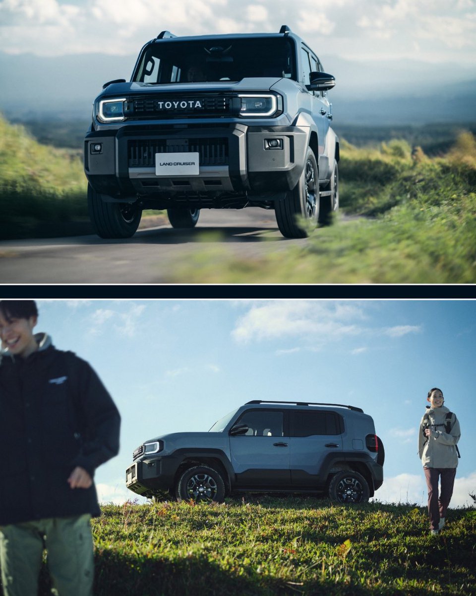 MobilityToyama's tweet photo. ＼ 🪩新型ランドクルーザー“FJ”デビュー🪩／

「FJ＝Freedom＆Joy」
移動の自由とクルマ本来の楽しさを🚗🤙🏻

■悪路走破性などのランクルらしさを担保しながら、取り回しの良さを実現‼️
■オフロード走行での視界の良さと機能性を実現

ご相談は、お近くの
トヨタモビリティ富山のお店へ🚘❤️ https://t.co/Z5bV6akw2N