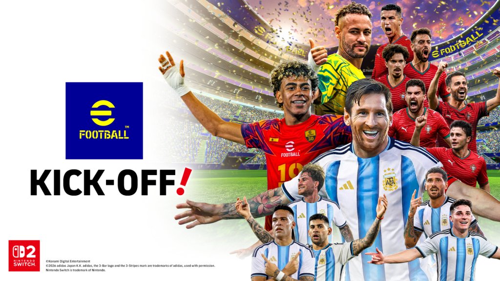 play_eFootball's tweet photo. 🔥 New Visual Revealed 🔥
A brand-new visual for eFootball™ Kick-Off! is here ahead of its launch on Nintendo Switch™ 2 on 3 June 15:00 (UTC)!

Pre-orders are currently available ⚽

As the once-every-four-years football festival arrives, gather your friends and family and kick off the excitement from the very first goal✨

#eFootball #eFootballKickOff