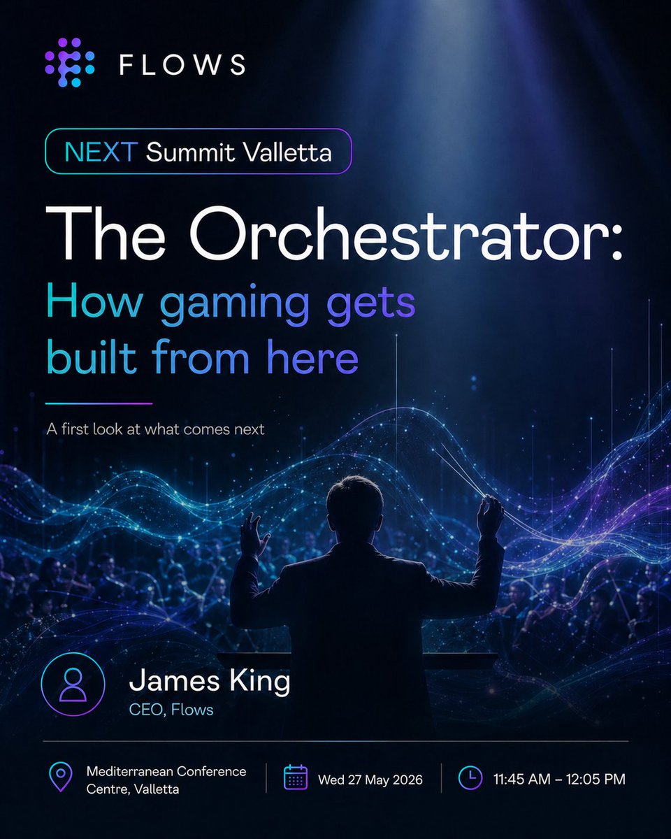 FlowsJustflowit's tweet photo. Just two weeks to go until our CEO, James King takes to the stage once again at @nextdotio's  summit in Valletta. 🎤

We’ve been building something behind the scenes that we’re seriously excited to share 👀

#iGaming #Orchstration #Flows https://t.co/vWHvVDaZmO