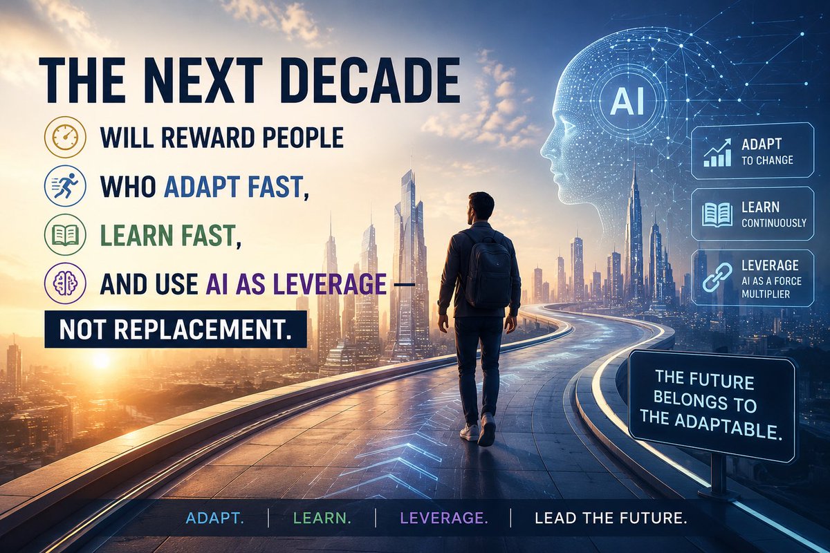 kipronobryan's tweet photo. The next decade will reward people who adapt fast, learn fast, and use AI as leverage — not replacement. 

#Future https://t.co/vtecIFOMB4