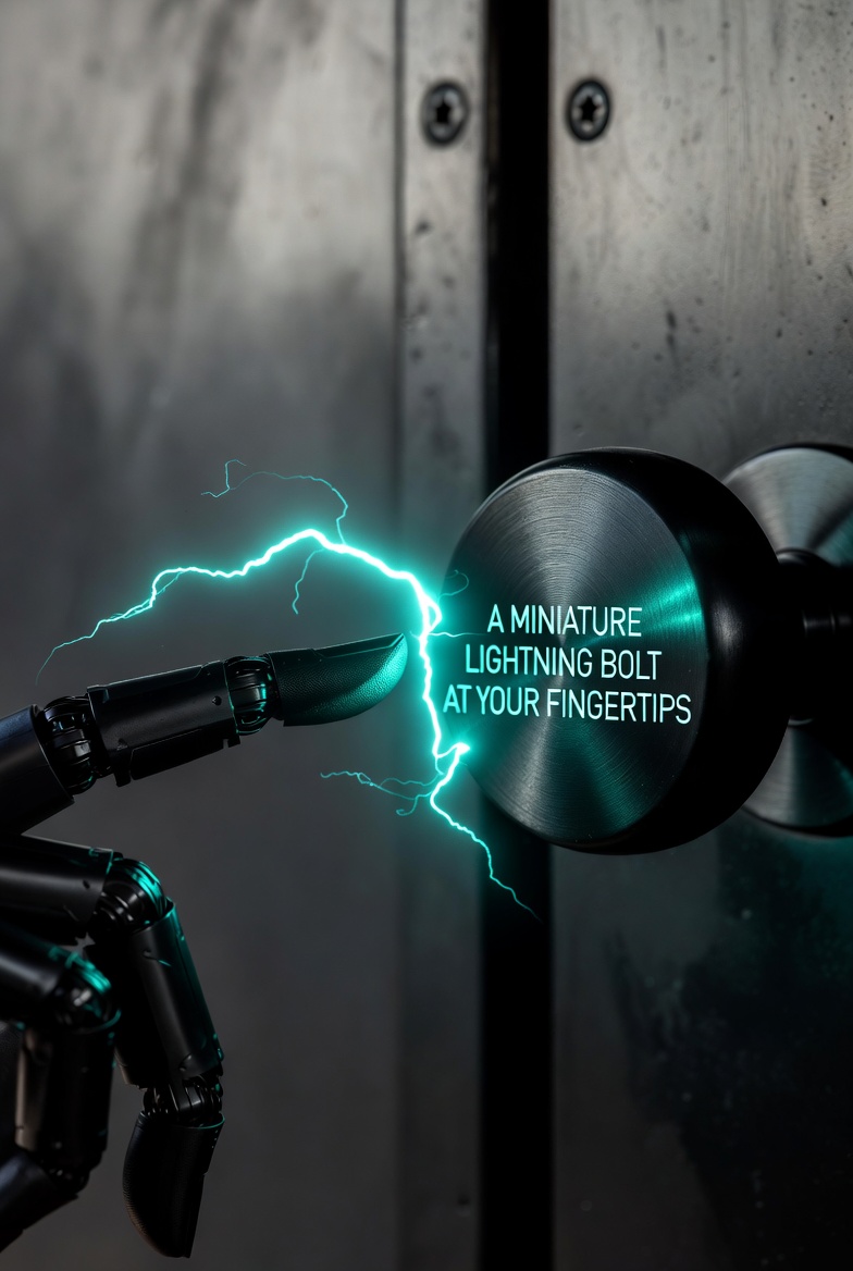 Juniverse's tweet photo. That annoying static shock you get from touching a doorknob? You are literally experiencing a miniature lightning bolt. It is the exact same physics: a sudden, violent discharge of built-up electrical electrons. โก๐ช #ScienceFacts #EverydayPhysics https://t.co/LjUnitctmb