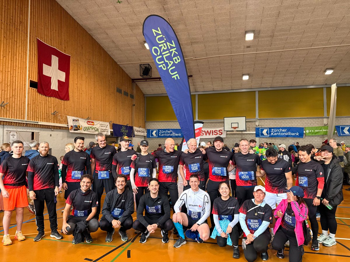 SRTechnics's tweet photo. Team spirit in motion at the Flughafenlauf 2026! 🏃‍♀️🏃‍♂️

Seeing our colleagues come together at Zurich Airport, pushing limits and supporting a great cause, is what this event is all about.

Stronger together, on and off the track.

#WeAreSRTechnics #MRO #engineMRO #Flughafenlauf https://t.co/Ib400P6FXv