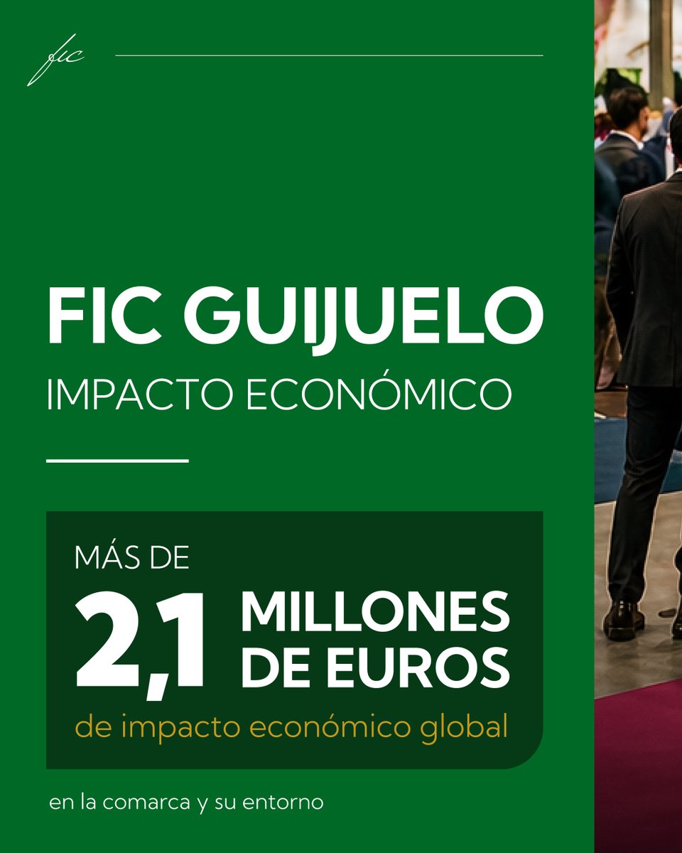 FICGuijuelo's tweet photo. FIC Guijuelo impulsa mucho más que una feria 🥩

📊 +2,1 millones de € de impacto económico
🤝 Empresas y visitantes profesionales
🌍 Proyección nacional e internacional

Descubre el impacto real de #FICGuijuelo 👇
https://t.co/Kczg6PudOk

#FIC26 #IndustriaCarnica https://t.co/H9ZGiq6KRf
