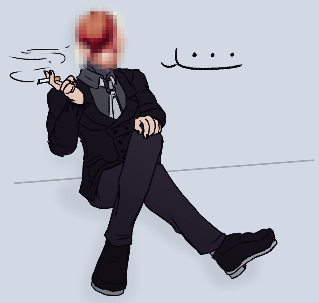 ARMED_PUP's tweet photo. [ Waiting for @MESSORPARVUS to return — at least he can smoke in purgatory. ] https://t.co/X8iOLgtFgH