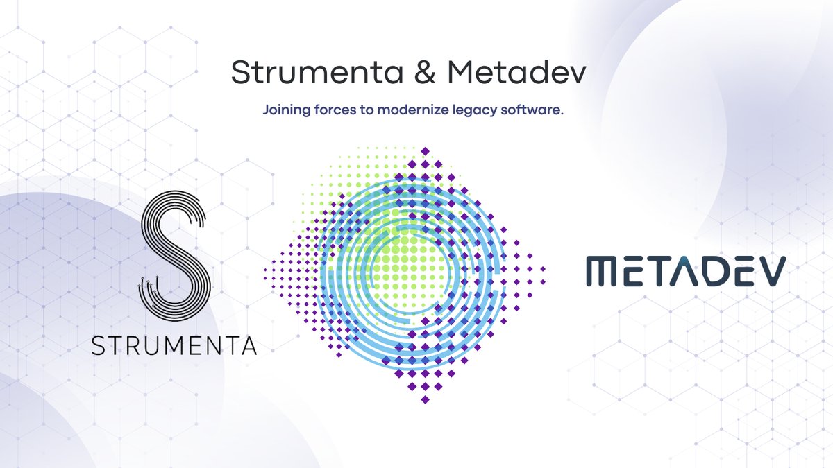 metad3v's tweet photo. Strumenta &amp; Metadev reached a collaboration agreement to offer an approach to modernizing legacy software using models.

The collaboration addresses a critical challenge for many organizations: transforming legacy systems while preserving the business knowledge embedded in them. https://t.co/z155EgGrQ2