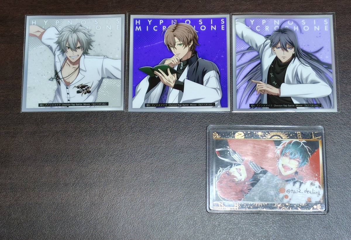 tai2_dealing's tweet photo. 【譲渡】ヒプノシスマイク ヒプマイ グラッテ Gratte スクエアブロマイド

譲:左馬刻 幻太郎 寂雷

求:200円/枚+送料

3枚纏めてのお譲りのみ
郵送または大阪手渡し
検索からもお気軽にお声がけ下さい。 https://t.co/HlUUy8pu01