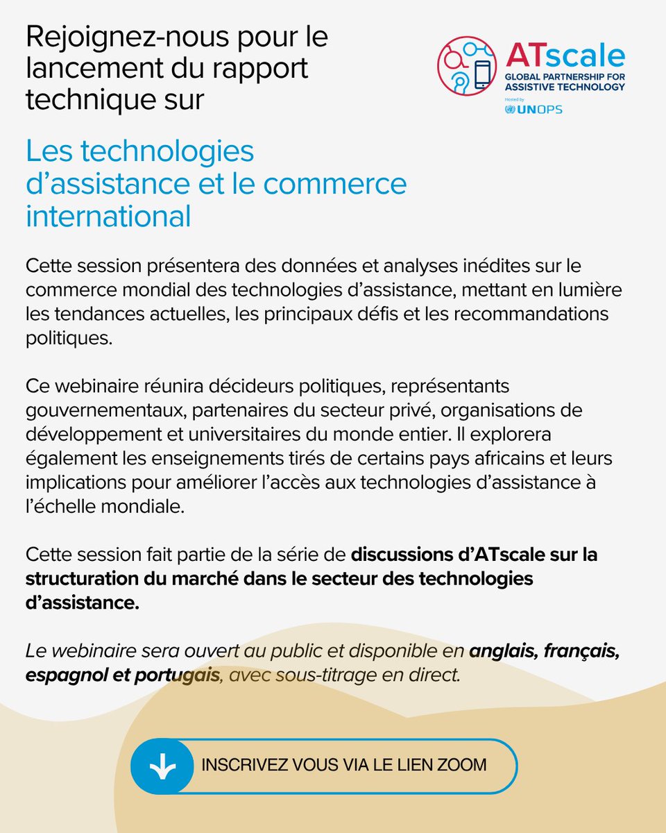 _ATscale's tweet photo. Join our webinar on Assistive Technology and International Trade and explore insights from our new policy brief.

🔎 Learn more:
https://t.co/2mKWCenub4

🔗 Register:
16:00–17:00 (CET) https://t.co/LVu7e4nGza

#AssistiveTechnology #ATscale https://t.co/PPcp5Y1DSb