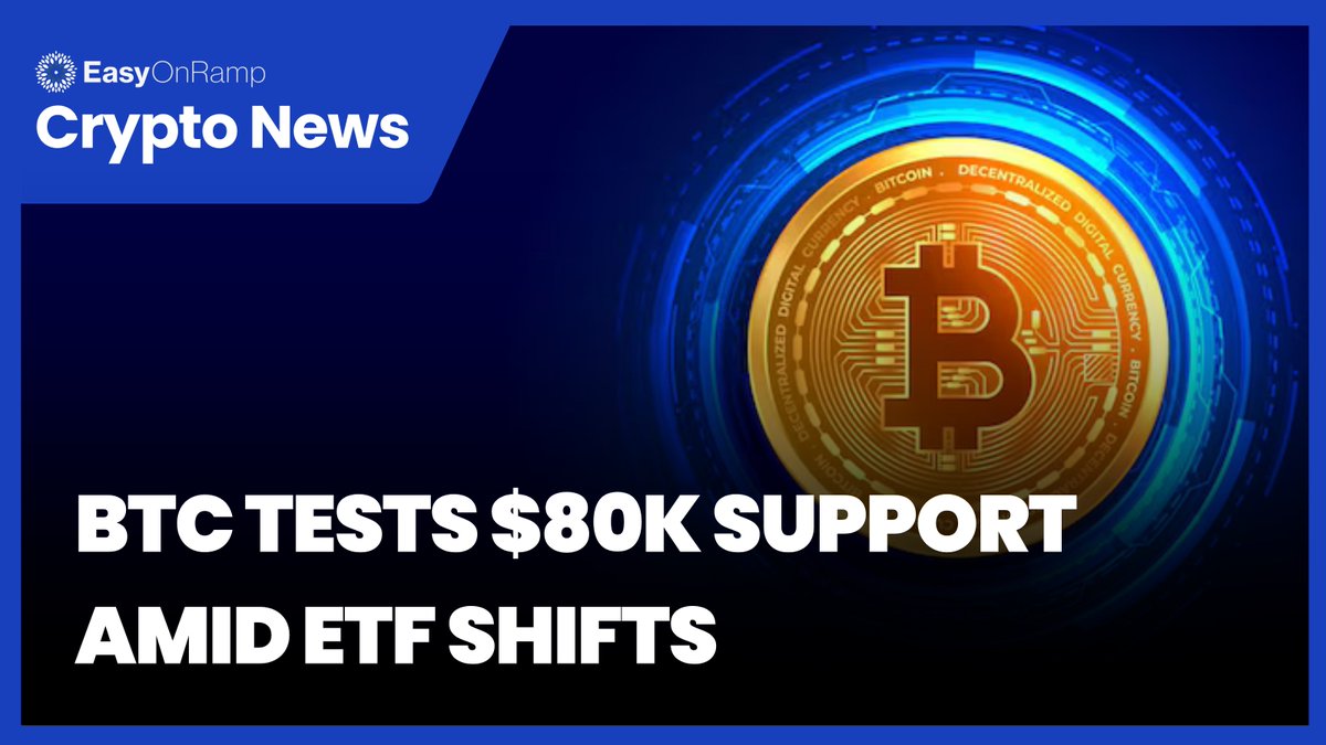 Marno_Bez's tweet photo. 🚀 **BITCOIN TESTS $80K SUPPORT AMID ETF SHIFTS** 📈

Bitcoin is holding strong at the crucial $80,000 support level (R1.3M in ZAR) as institutional flows reshape the market landscape.

Key highlights:
• Major support test at psychological $80K level
• ETF activity driving price action
• Market consolidation after recent highs
• Critical technical level to watch

The world's largest cryptocurrency continues to demonstrate resilience as traditional finance integration accelerates through regulated investment vehicles.

Ready to position yourself in crypto's evolution? 

**Deposit. Earn Yield. Spend Instantly.** 🔥

---
*EasyOnRamp - FSCA Licensed FSP 53762*

#Bitcoin #BTC #CryptoNews #SouthAfrica #EasyOnRamp #FSCA #CryptoETF #DigitalAssets #Investment