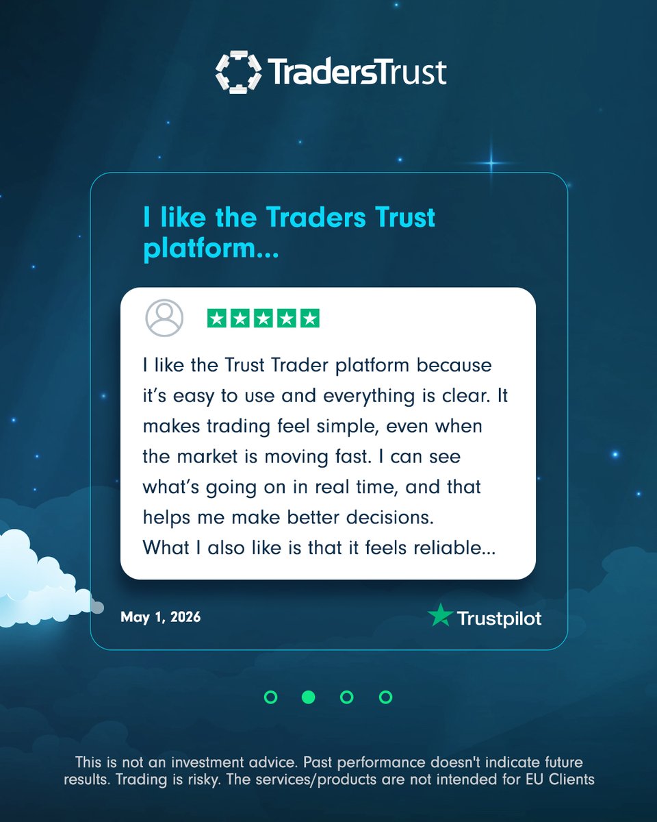 TradersTrustcm's tweet photo. ⭐⭐What Traders Trust Traders Say Matters⭐⭐
We appreciate every trader who takes the time to share their experience with our platform.

Your trust motivates us to keep delivering strong trading conditions.

Your feedback means a lot to us. We would appreciate it if you could leave a positive review: https://t.co/94WnTuTaPw

#trustpilot #traderstrust #positivevibes #review #traders