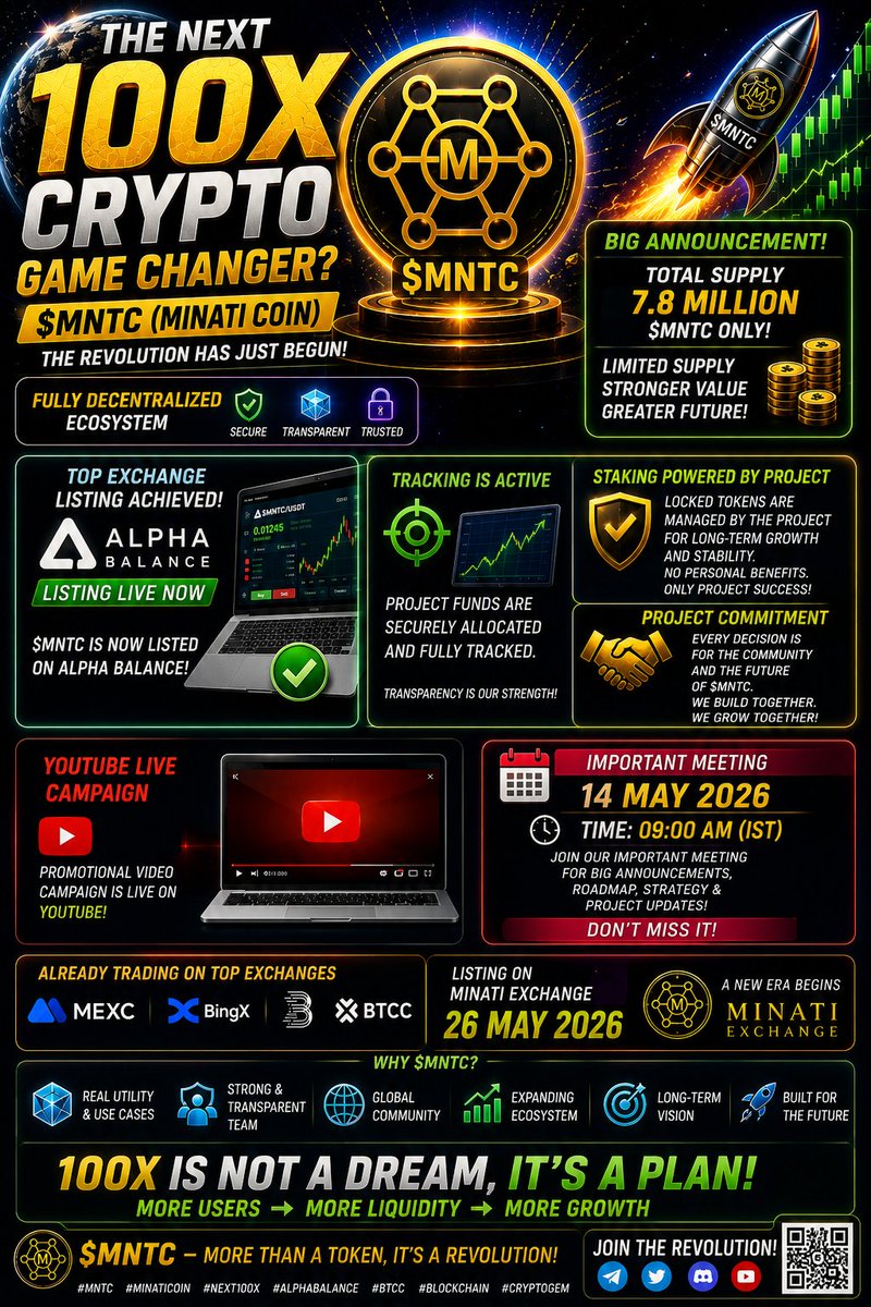 kuldeep73481174's tweet photo. @GraceBe69120698 @MinatiExchange 🔥Trading Made Simple🔥

 💥Navigate the crypto market with ease using Minati Exchange’s intuitive and modern interface.🌎 💥Built for beginners and professionals alike.🌎

#EasyTrading #CryptoPlatform #UserFriendly #MinatiExchange #TradingExperience https://t.co/2ukzL22szv