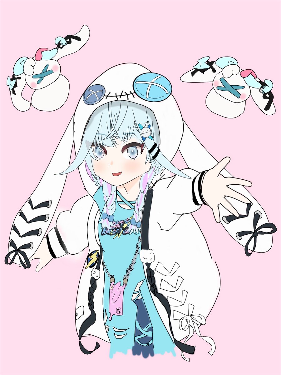ちーたん様確認用 ラクガキ9 パーカーの妖精さん💖(*≧∀≦*) #すくすく枢