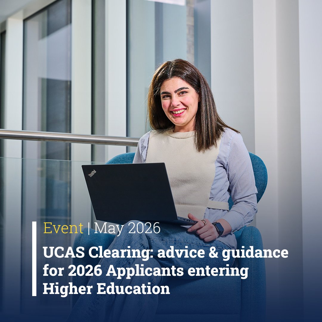 wlv_uni's tweet photo. Are you exploring your university options? Whether you're feeling uncertain about your results, applying late, or rethinking your course choice, Clearing could be your path forward.

We will be hosting a webinar where you can get expert advice from our team and understand Clearing and explore your options. 

📆 20th May 2026
🕰️ 05:30 PM - 06:15 PM 

Book your place ➡️ https://t.co/2jR2gizlk5