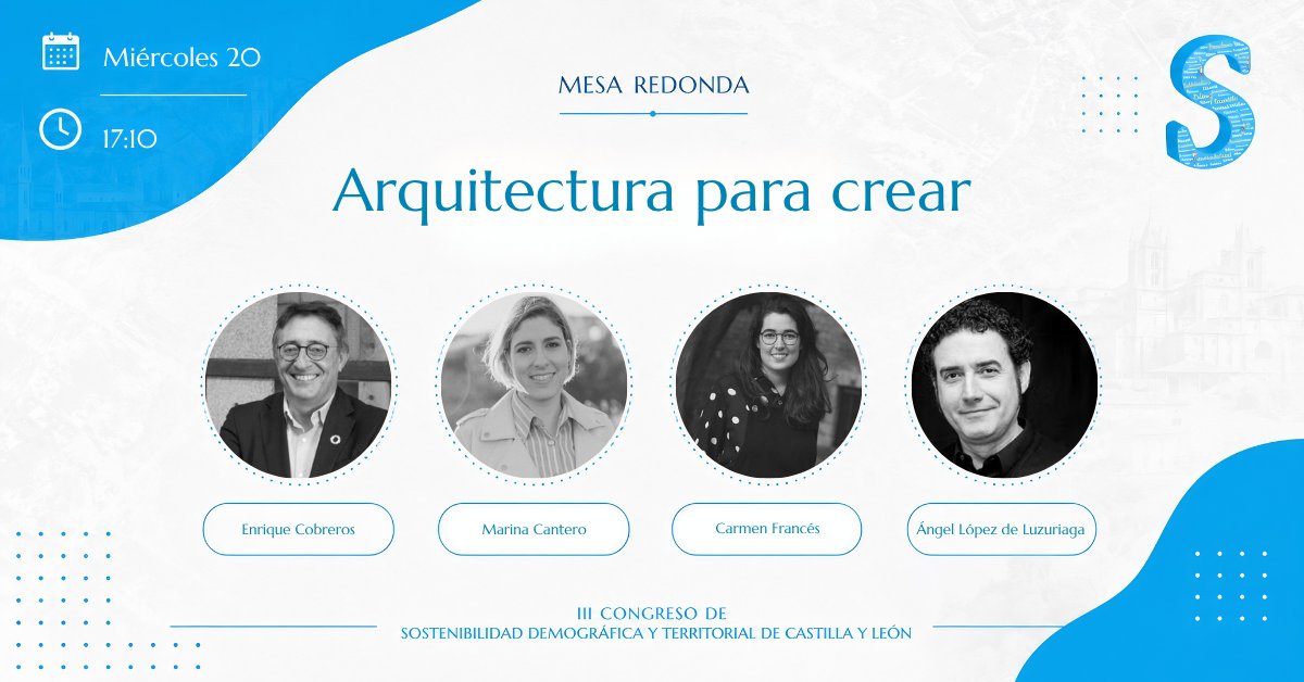 csostdemcyl's tweet photo. La arquitectura también responde al reto demográfico.

“Arquitectura para Crecer” hablará de vivienda, espacios de convivencia, equipamientos y diseño al servicio de la vida rural.
Miércoles 20 a las 17:10h ⭐

#ArquitecturaRural #SostenibilidadTerritorial https://t.co/YXge9klcaI
