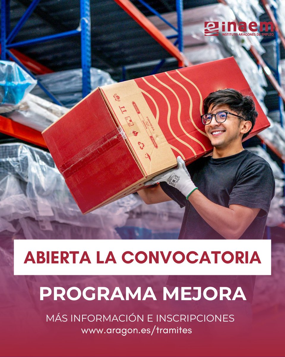 Inaempleo's tweet photo. 📢Abierta la convocatoria del Programa MEJORA.

El INAEM pone en marcha una nueva convocatoria del Programa MEJORA, una línea de ayudas destinada a impulsar la contratación de talento joven y favorecer el relevo generacional en las empresas aragonesas.

ℹ️ https://t.co/9oYxOJ9h05 https://t.co/APBk2cXpFC