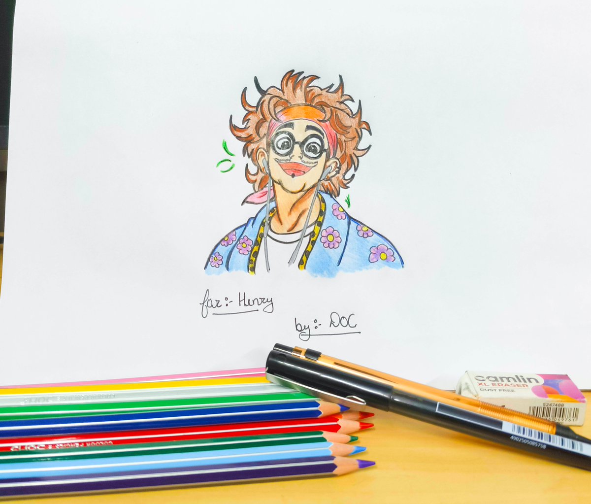 DocDoDoc121's tweet photo. This one is for @henry011219 sir , our valuable moderator at @raikucom , always their to help and grow the community , i like they picture of him and thought to drew it myself , here's my creation , handmade artwork with colour pencils , Let me know if you also want one 

GRAIKUU https://t.co/Ysk14YvV3d