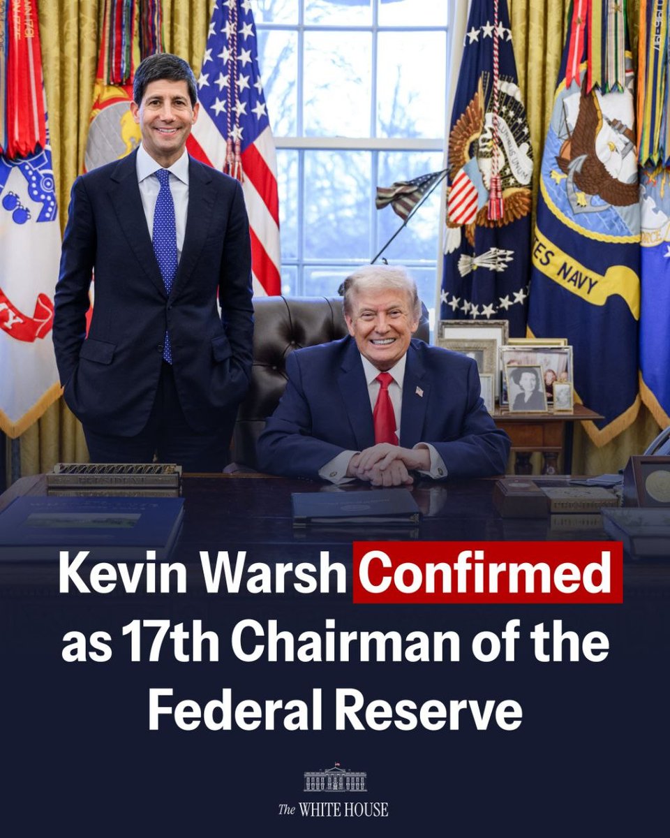 DivizRathore's tweet photo. Kevin Warsh is officially the new Fed Chair

The man who will decide interest rates, liquidity, and the direction of the US economy
#FedChair https://t.co/bSpe8220Vv