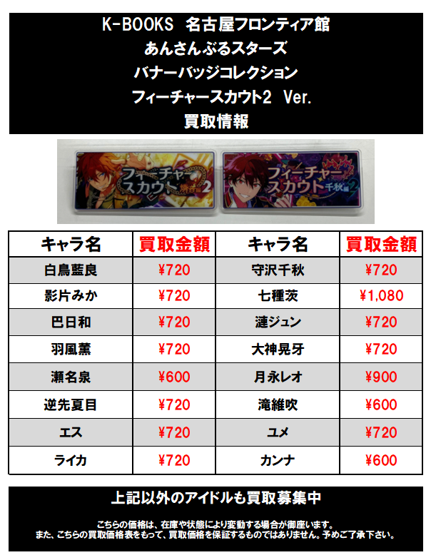 買取情報】あんさんぶるスターズ バナーバッジコレクション