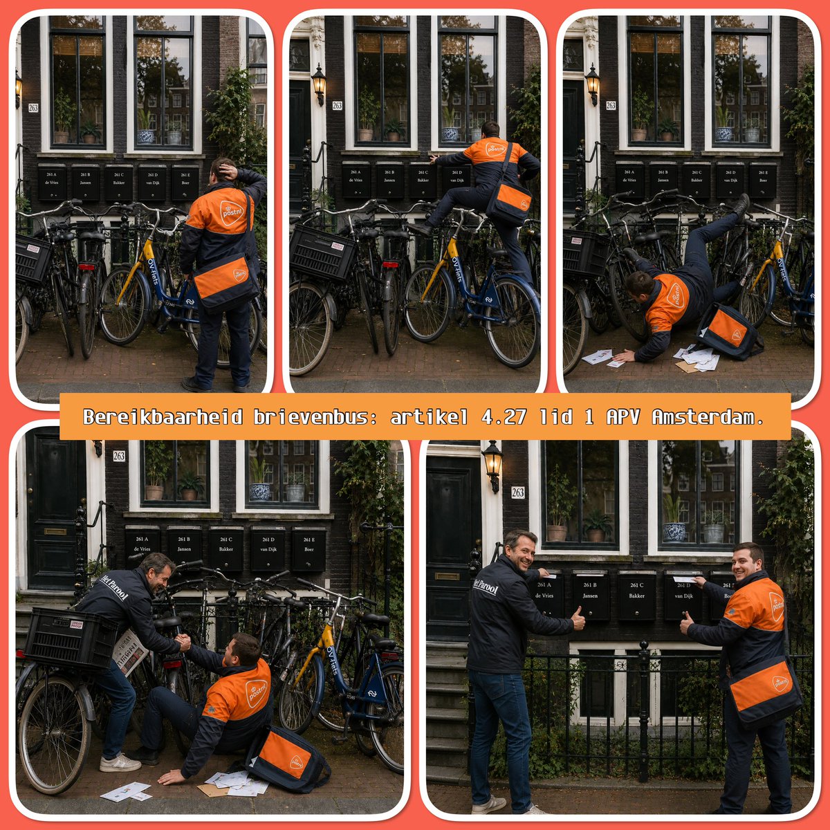 samenzeedijk's tweet photo. Vergeet de bezorgers niet.Maak het ze niet onnodig lastig. #postnl #parool #telegraaf # Volkskrant https://t.co/dBwqL19Fi7