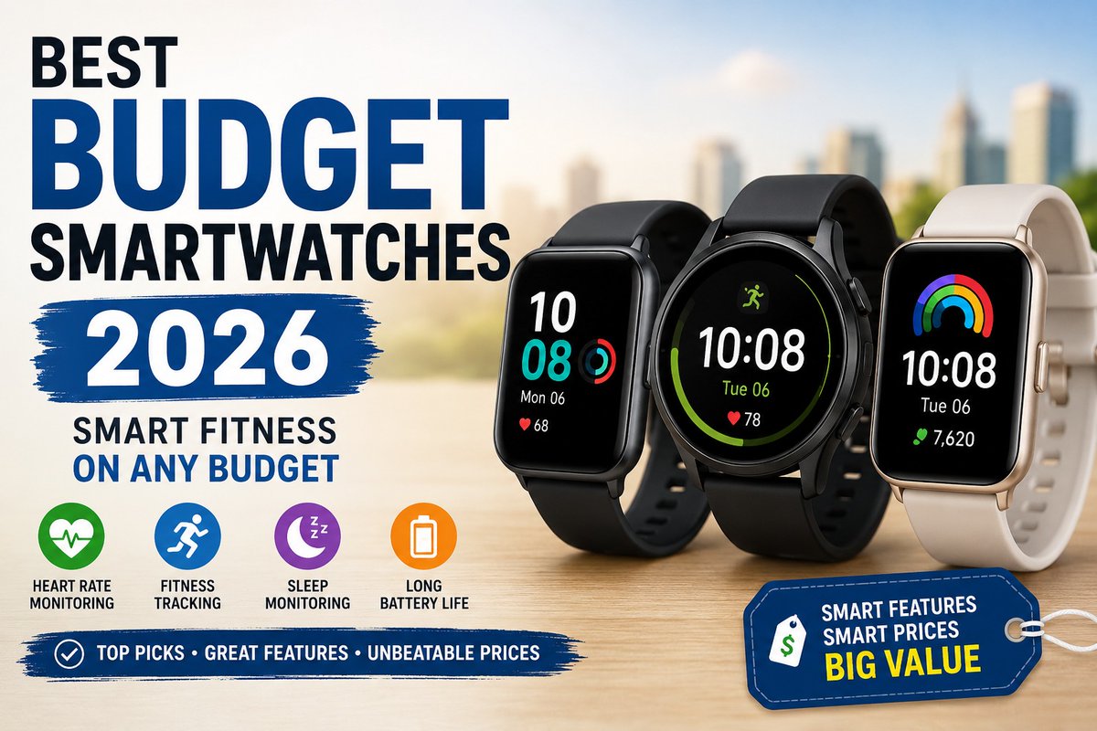 LumeChronos's tweet photo. Best Budget Smartwatches 2026 are shockingly good! 

Accurate sensors, 10-14 day battery, AMOLED screens &amp; real fitness tracking – all under $80. Apple Watch prices? Optional. 

Full breakdown of the top picks that actually deliver: 

https://t.co/Z9angijjRP

#BudgetSmartwatches https://t.co/JhKT9rptKX