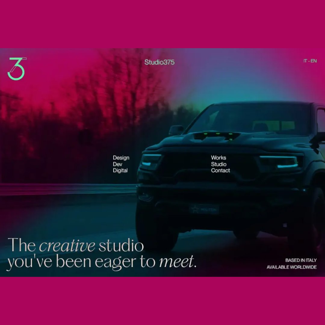 _TopCssGallery's tweet photo. https://t.co/i9tO2lNaZ3 is happy to announce the newest SOTD listing (site of the day)
https://t.co/oILjJOAwG8 14th-May-26. We congratulate to Studio375 
#siteoftheday #sotd #2k26 #TopCssGallery #Submit #Animation #Business #Corporate #DesignAgencies #GSAP #nextjs #Portfolio https://t.co/CM90Zn8gnT