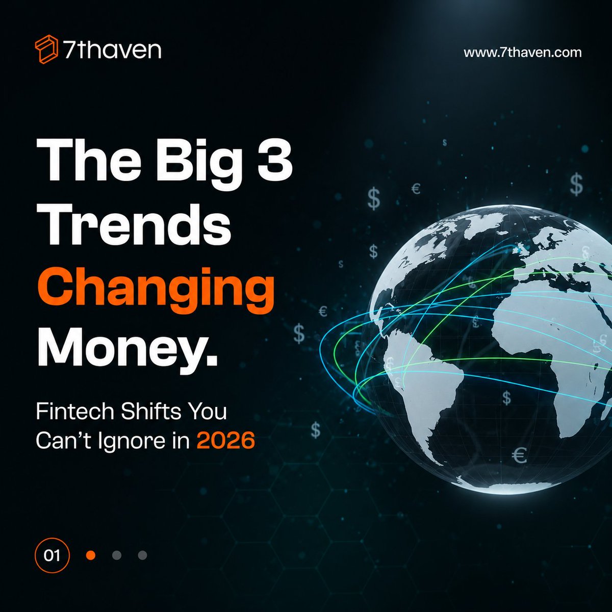 7thaven__'s tweet photo. 3 Trends To Focus On In 2026.

From AI agents to tokenized finance to embedded finance to many others…. Which one are you looking out for? 

Follow Us For More Contents Like This. https://t.co/6uol09mxFx