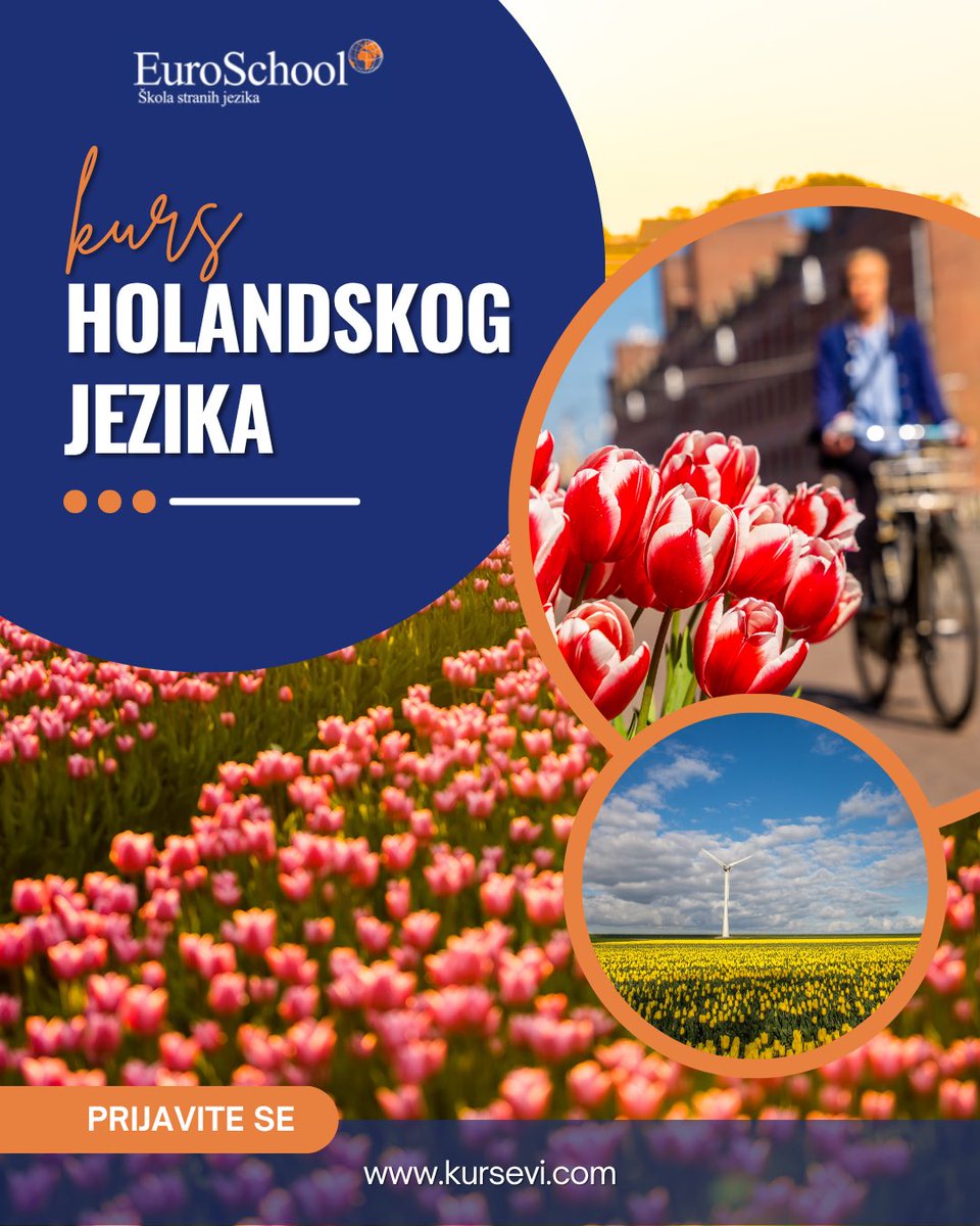 kursevi's tweet photo. 🇳🇱 Kurs holandskog jezika – upis u toku!
Učite holandski od nivoa A1 do C2 u malim grupama do 4 polaznika ili kroz individualnu nastavu – uživo ili online, u terminima koji se prilagođavaju vašem rasporedu.

Više informacija na: office@euroschool-bg.com https://t.co/PW1Bvjxxqv