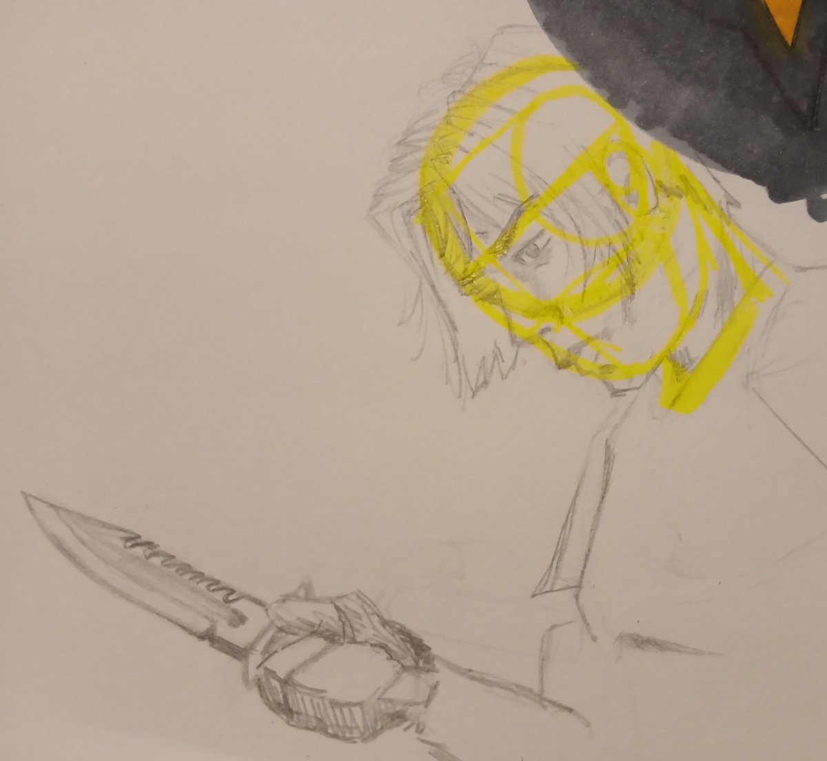 mothgem's tweet photo. Quick resident evil sketch #residentevil #re4 #LeonScottKennedy https://t.co/pHmZLGc64F