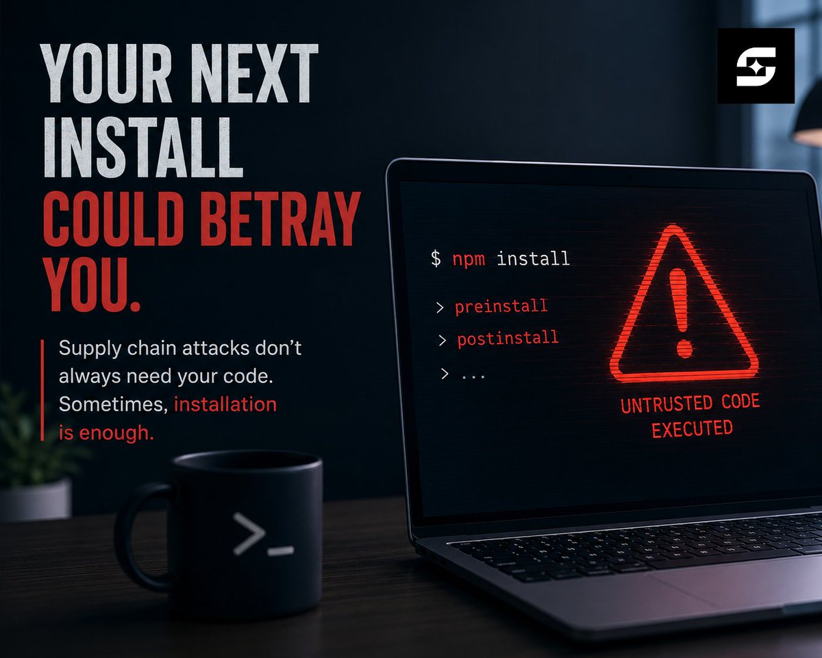 secureslate's tweet photo. Your next npm install could be your worst security incident of the year.

TanStack, Mistral, OpenSearch, UiPath all compromised via npm in the last week alone.

This isn't a one-off. It's a pattern. And your setup may be wide open. 🧵👇

#npm #SupplyChainSecurity #CyberSecurity https://t.co/uTJUTPY9P8