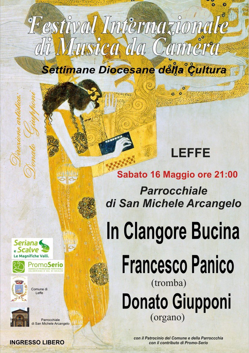 Francescoesse83's tweet photo. Festival Internazionale di Musica da Camera - Settimane Diocesane della Cultura Leffe 16 Maggio 2026 ore 21 con #donatogiupponi #trombaeorgano https://t.co/sRM2hscJuN